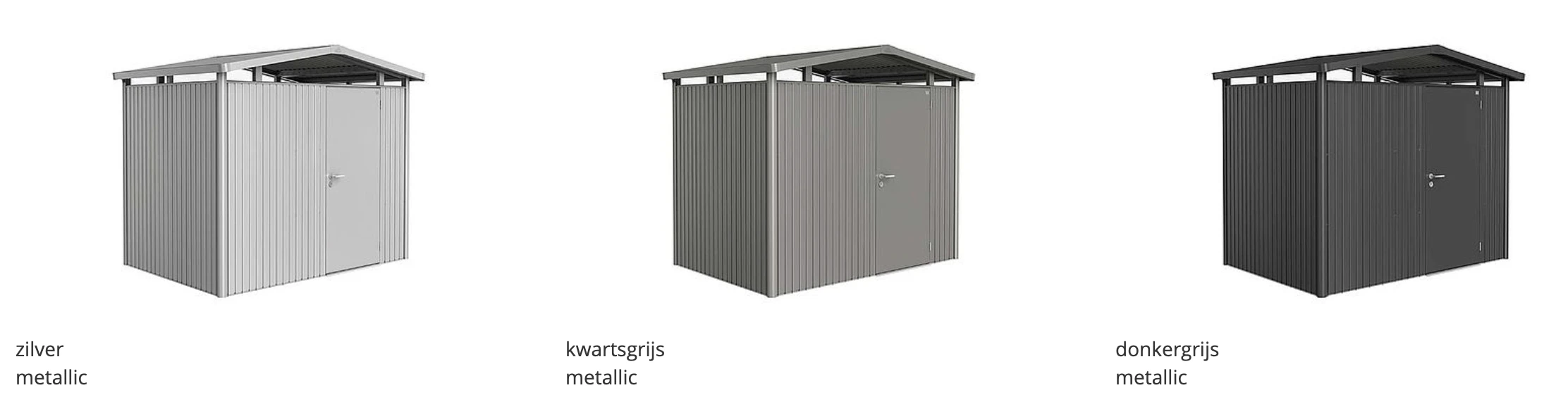 Biohort Berging Panorama Zilver Metallic Formaat 1 Standaard Deur 273 x 158 cm - Afbeelding 9